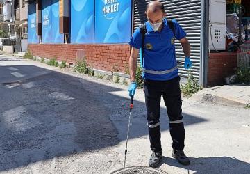 Buca'da 24 saat kesintisiz ilaçlama