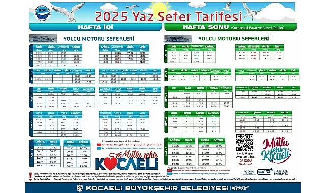 Deniz ulaşımında 110 seferle yaz tarifesi başlıyor Deniz ulaşımında 110 seferle yaz tarifesi başlıyor