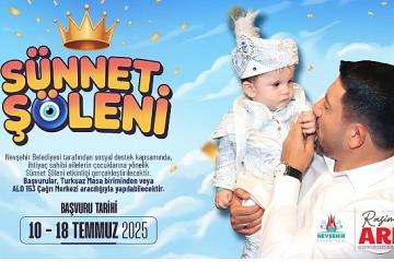 Nevşehir Belediyesi Sünnet Şöleni İçin Kayıtlarımız Başladı