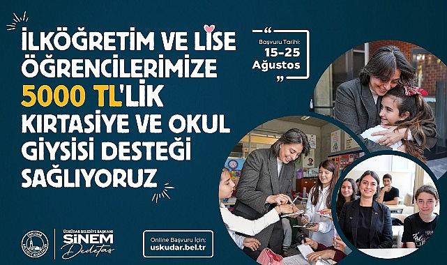 Üsküdar Belediyesi'nden öğrencilere 5 bin lira destek