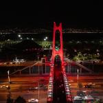 Kocaeli'de üst geçitler al bayrağın renkleriyle ışıldadı