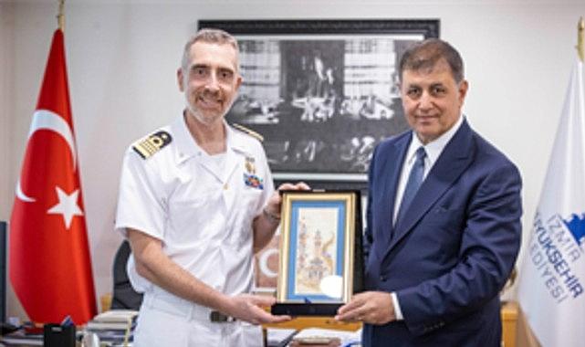 İtalyan Donanması heyetinden Başkan Tugay'a ziyaret