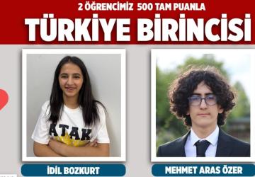 Adıyaman’da LGS gururu: 2 öğrenci 500 tam puanla Türkiye birincisi oldu