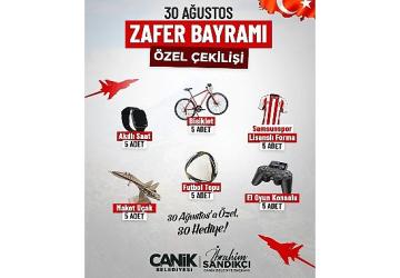 Canik Belediyesi'nden 30 Ağustos'a Özel 30 Hediye