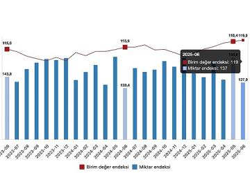 İhracat birim değer endeksi yüzde 2,7 arttı