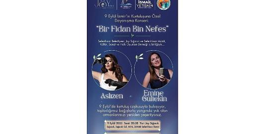 9 Eylül'de Seferihisar'da dayanışma konseri: “Bir Fidan Bin Nefes"