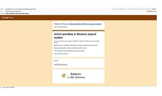 Düşman 'Form'unda: Kripto dolandırıcıları Google Formlar aracılığıyla kullanıcıları hedef alıyor