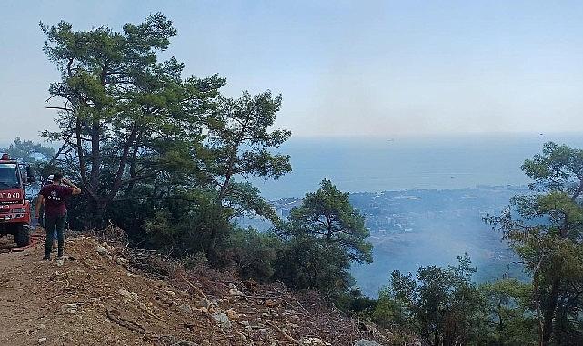 Kemer'de korkutan yangın