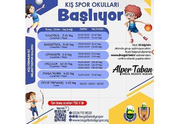 İnegöl Belediyesi Kış Spor Okullarında Kayıtlar Devam Ediyor