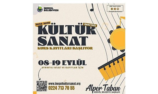 İnegöl Belediyesi'nin Kültür Sanat Kurslarında Kayıtlar Başladı İnegöl Belediyesi'nin Kültür Sanat Kurslarında Kayıtlar Başladı
