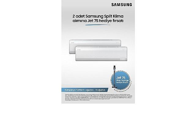 Samsung WindFree™ Split Klimalarda 2'li alımda JET 75 Dikey süpürge hediye!