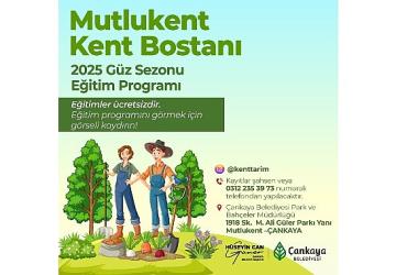 Kent Bostanları Güz Eğitimleri Başlıyor