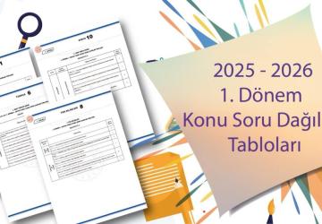 Ortak Yazılı Sınavlar Konu Soru Tabloları Yayımlandı
