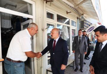 Vali Varol’dan Tut ilçesi esnafına ziyaret