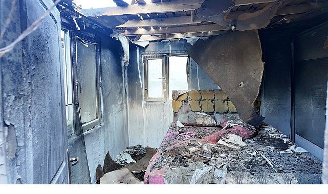 Büyükşehir'den evi yanan vatandaşa yardım eli