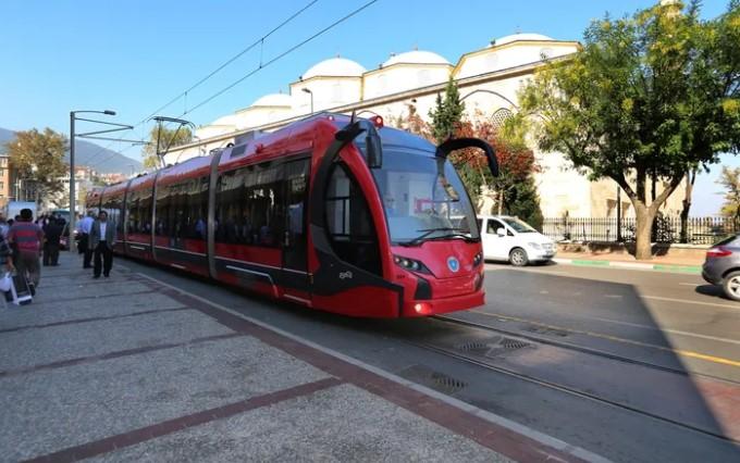 Bursa’da T1 Tramvayında Geçici Duraklama Bursa’da T1 Tramvayında Geçici Duraklama