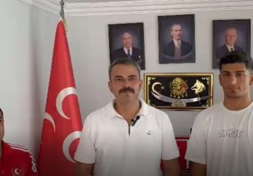 MHP Adıyaman İl Başkanı Ali Önat, Şampiyon Güreşçi Muhammed Gazi Çalış’ı makamında ağırladı - Videolu Haber