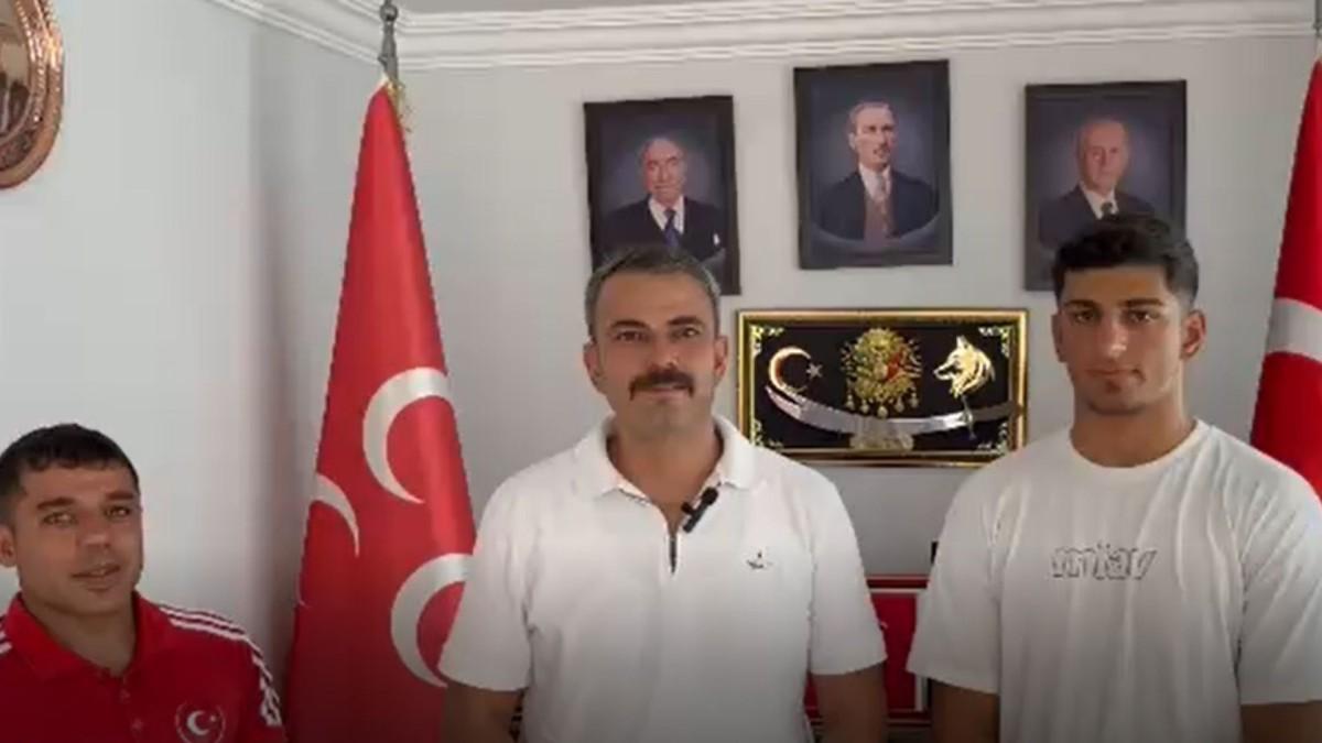 MHP Adıyaman İl Başkanı Ali Önat, Şampiyon Güreşçi Muhammed Gazi Çalış’ı makamında ağırladı - Videolu Haber