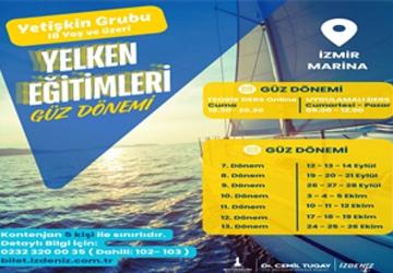 Yetişkin grubu yelken eğitimleri İzmir Marina'da devam ediyor