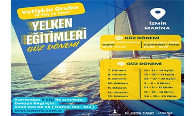 Yetişkin grubu yelken eğitimleri İzmir Marina'da devam ediyor