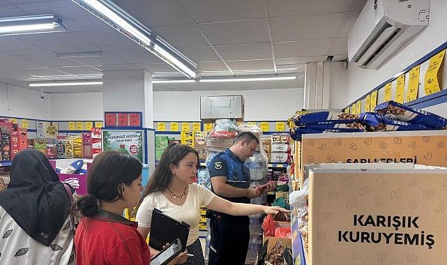 Zabıta'dan marketlerde denetim Zabıta'dan marketlerde denetim
