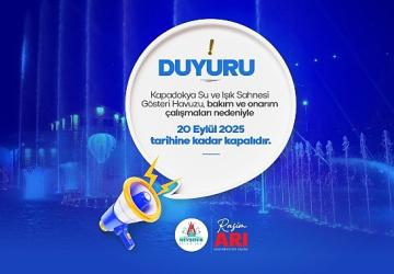 Kapadokya Gösteri Havuzu 10 Gün Bakıma Alındı