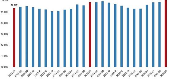 Ücretli Çalışan İstatistikleri, Temmuz 2025