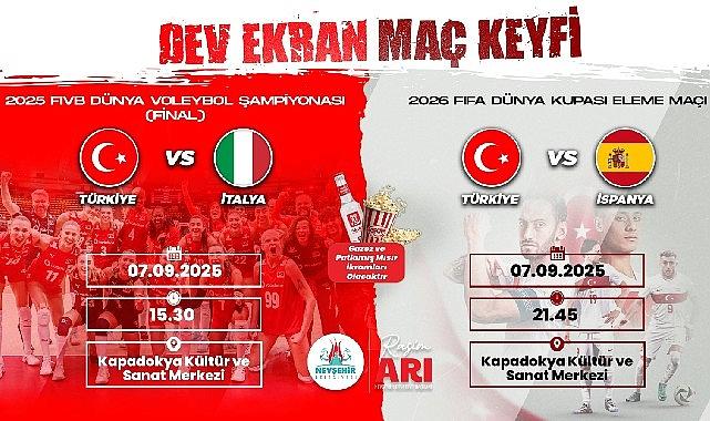 Voleybol ve Futbolda Çifte Heyecan Dev Ekranda Voleybol ve Futbolda Çifte Heyecan Dev Ekranda