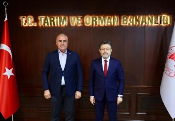 Milletvekili Hüseyin Özhan, Bakan İbrahim Yumaklı’yı ziyaret etti