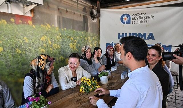 Başkan Vekili Özdemir bitki üretim tesisini gezdi