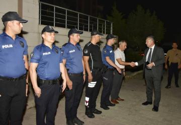 Adıyaman’ın yeni Emniyet Müdürü Nazman’dan görev başındaki personele ziyaret