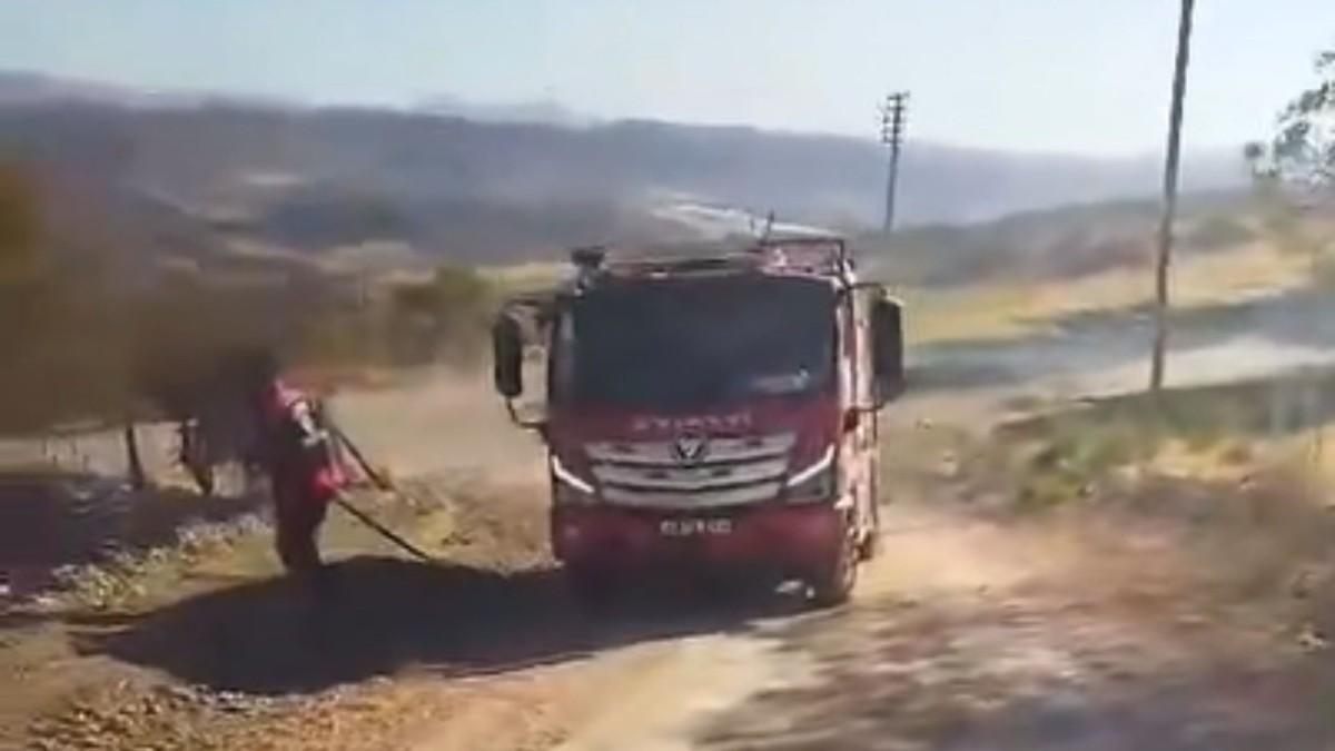 Besni’de otluk alanda çıkan yangın kontrol altına alındı