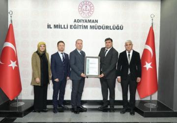 İl Millî Eğitim Müdürü Ali Tosun’dan Gölbaşı HEM’e ISO sertifikası