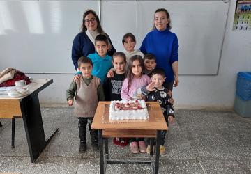 Haymana'da Başkan Koç, Verdiği Pasta Sözünü Köy Okullarında da Yerine Getirdi