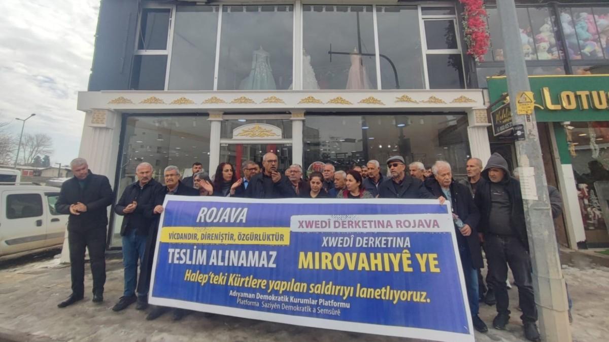 Adıyaman’da Demokratik Kurumlar Platformu’ndan Halep’teki saldırılara tepki - Videolu Haber