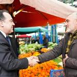 Başkan Dutlulu Perşembe Pazarı'nda Esnafla Bir Araya Geldi