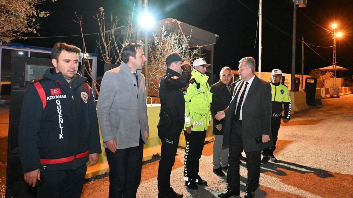 Adıyaman İl Emniyet Müdürü Nazman’dan yol uygulama noktalarına denetim