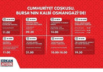 Bursa'nın Kalbinde Cumhuriyet Coşkusu Atacak