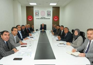 Adıyaman İl Milli Eğitim Müdürlüğünde Haftalık Değerlendirme Toplantısı