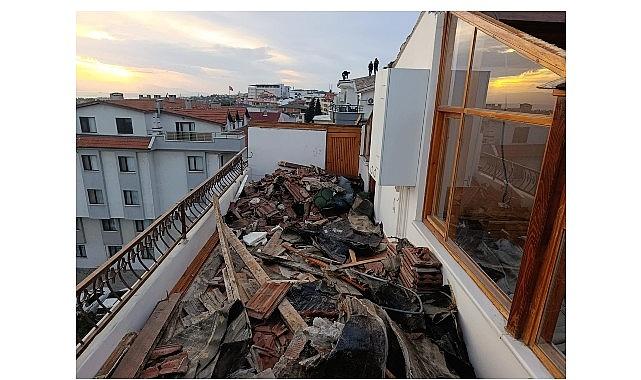 Fırtına mağduru şehit ailesine Büyükşehir'den destek