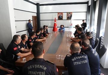 Başkanımız Rasim Arı, İtfaiye Personelini Kabul Etti