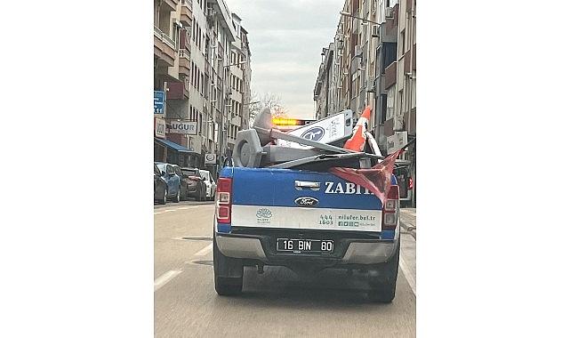 Nilüfer'de kaldırımlar işgallerden arındırılıyor