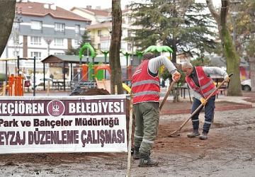 Keçiören'in Park ve Bahçeleri Yenileniyor