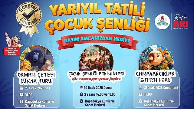 Çocuklar Hepinizi YARIYIL TATİLİ ÇOCUK ŞENLİĞİ'ne Bekliyoruz