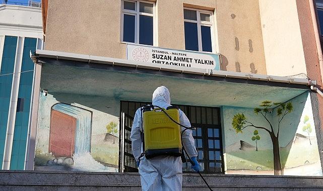 Maltepe'de Okullar Dezenfekte ediliyor