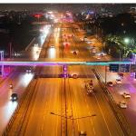 Kocaeli Bilişim Fuarı'nın renkleri üst geçitlerde