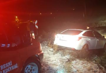 Besni’de tek taraflı kaza: İtfaiye ekipleri müdahale etti