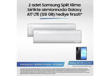 Samsung Split Klimalarda Galaxy A17 telefon fırsatı kampanyası!