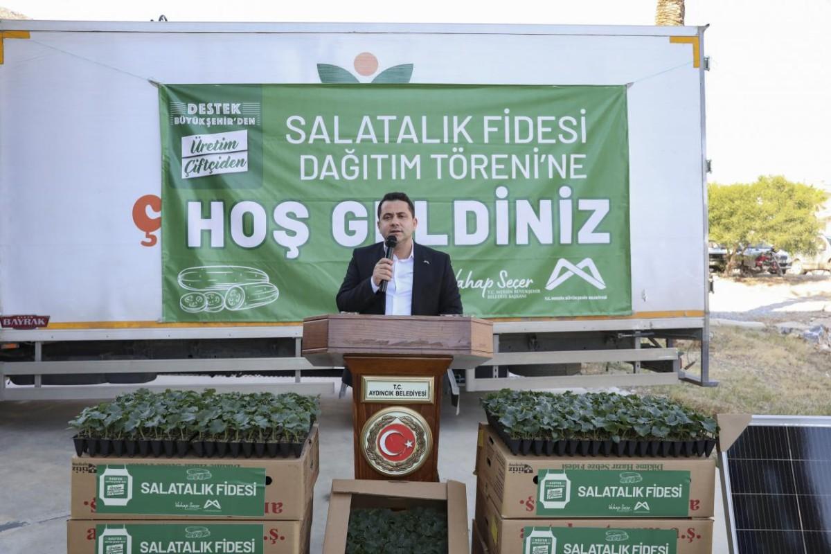 Aydıncık’ta Üreticiye Fide ve Güneş Paneli Desteği Başladı