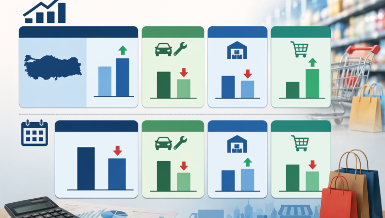 Ticaret satış hacmi şubatta yıllık arttı